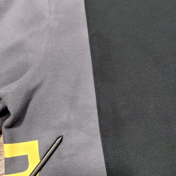 Harley-Davidson Mens Polo Shirt Black & Gray With Yellow Graphics Size L - Picture 13 of 15